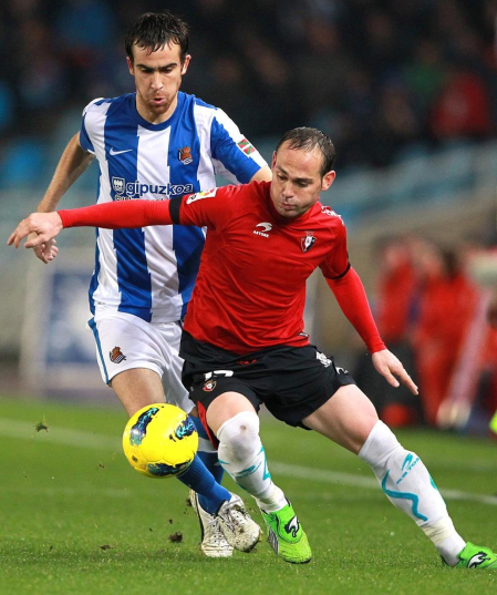 Imagen del partido de la 18ª jornada de Liga entre Real Sociedad y Osasuna