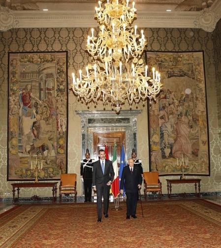 Los Reyes realizan este miércoles una visita oficial a Roma durante la cual se reunirán con varias personalidades.