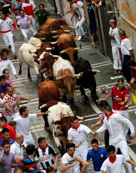 Un encierro masivo y sin cornadas en el domingo de Sanfermines
