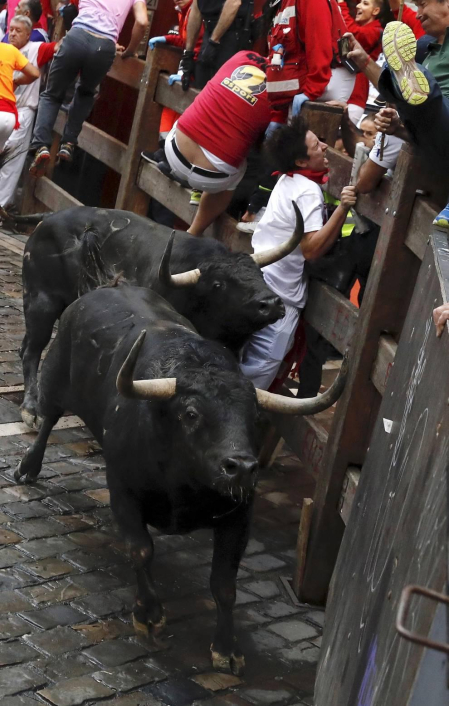Imágenes del quinto encierro de San Fermín