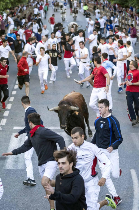 Galería de fotos del tercer encierro de fiestas de Tafalla
