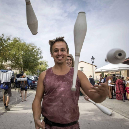 Imágenes de la fiesta medieval en Tiebas.
