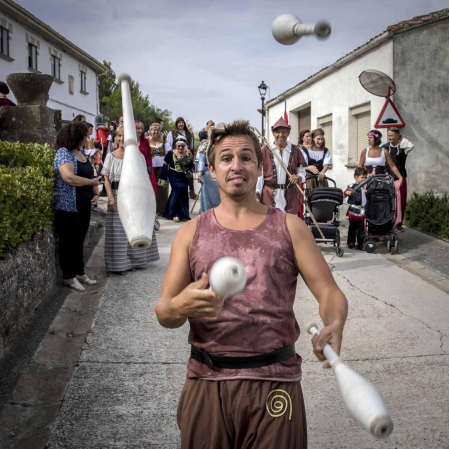 Imágenes de la fiesta medieval en Tiebas.