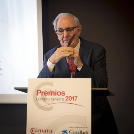 Acto de entrega de premios a la Trayectoria Empresarial a Juan María Antoñana; la empresa Tenerías Omega recibió el premio a la Internacionalización e Industrias San Isidro, el premio a la Innovación.