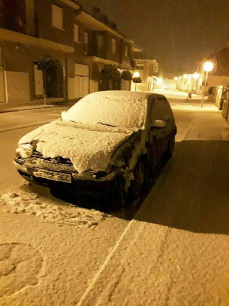 Imágenes enviadas por los lectores de Diario de Navarra de las luvias y las nieves del 6 de enero de 2018.