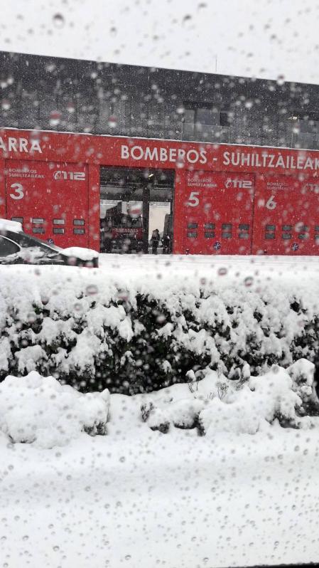 Estampas de todos los rincones de Navarra bajo el manto blanco caído el último día de febrero.