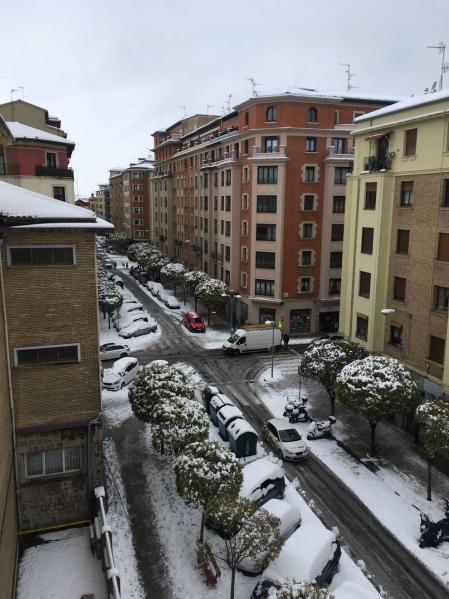Estampas de todos los rincones de Navarra bajo el manto blanco caído el último día de febrero.