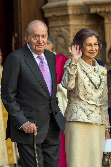 Los Reyes, en la misa de Resurrección en Palma