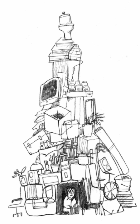 Ilustraciones del nuevo libro de Maite Mutuberria, 'Enorme suciedad', presentado este martes en Centro Huarte, que reflexiona sobre una crisis personal de la autora.