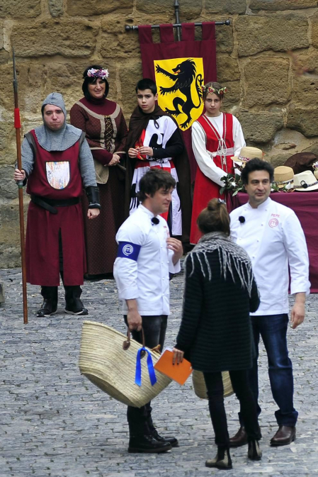La plaza Carlos III El Noble de Olite ha acogido la grabación del programa de TVE Masterchef.