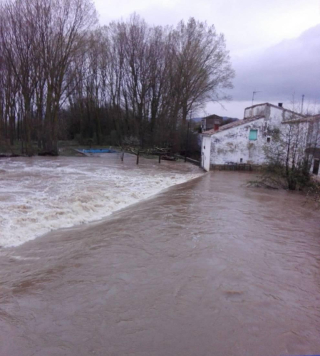 Temporal de lluvia en Navarra