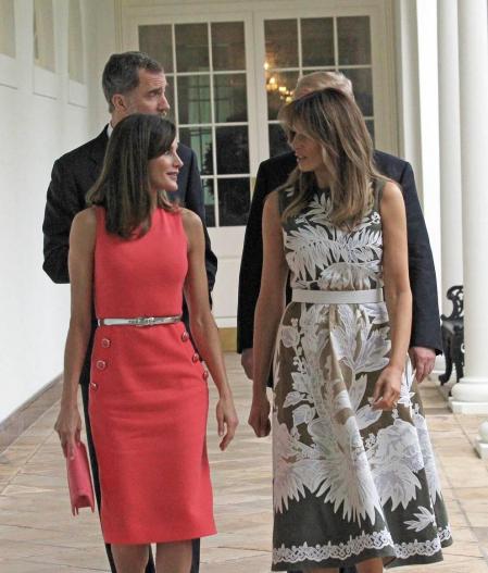 Encuentro entre la reina Letizia y Melania Trump en la Casa Blanca