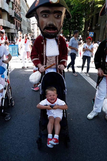 Recorrido del 6 de julio de 2018 de la Comparsa de Gigantes y Cabezudos de Pamplona