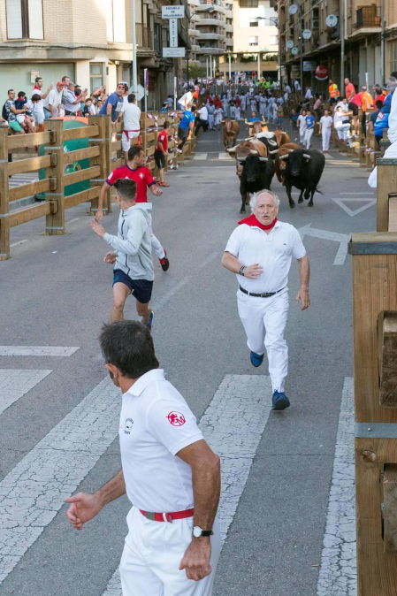 Fotos del encierro y la gigantada del quinto día de las fiestas de Tudela 2018, 28 de julio.