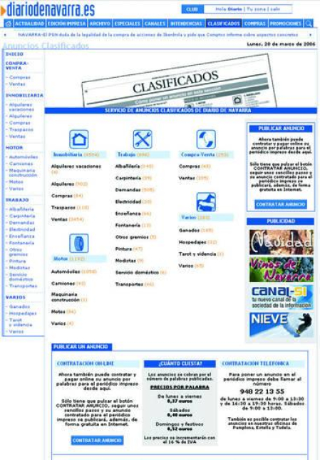 Así ha cambiado la web de Diario de Navarra desde su nacimiento en 1998.