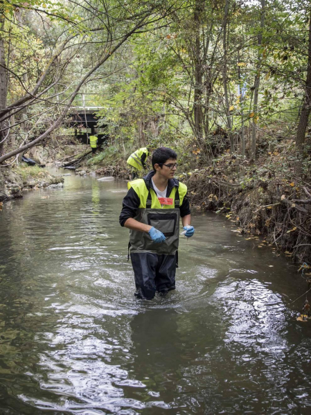 Más de 120 voluntarios y voluntarias se han congregado este sábado para participar en la limpieza del río Sadar
