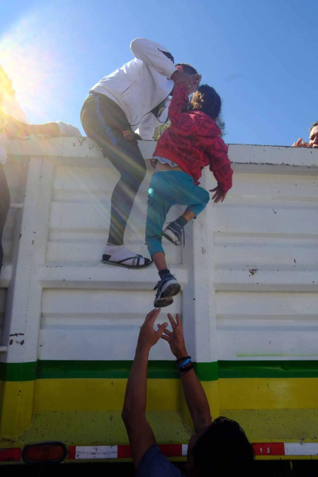 Así es la denominada 'carava migrante'. Miles de emigrantes centroamericanos huyen de la violencia de sus países hacia la frontera con Estados Unidos.