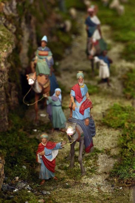 Imágenes de los belenes que forman la exposición de Navidad 2018 en Baluarte.