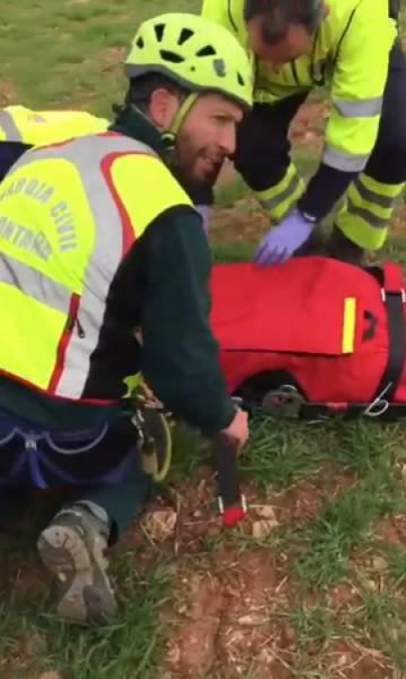 Rescate de un montañero.