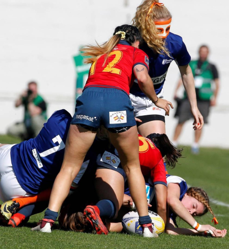 La selección española, con las navarras Saioa Jaurena y Maika Brust, se proclamaron campeonas de Europa tras vencer en la final a Países Bajhos por 54-0.