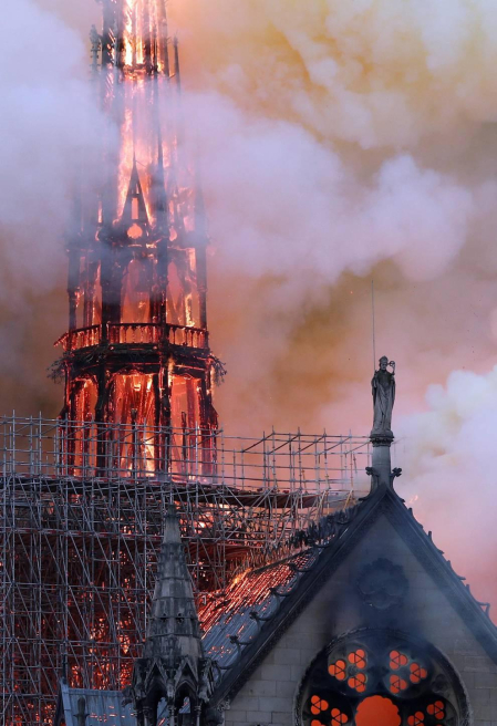 Imágenes del incendio en la catedral Notre Dame de París.