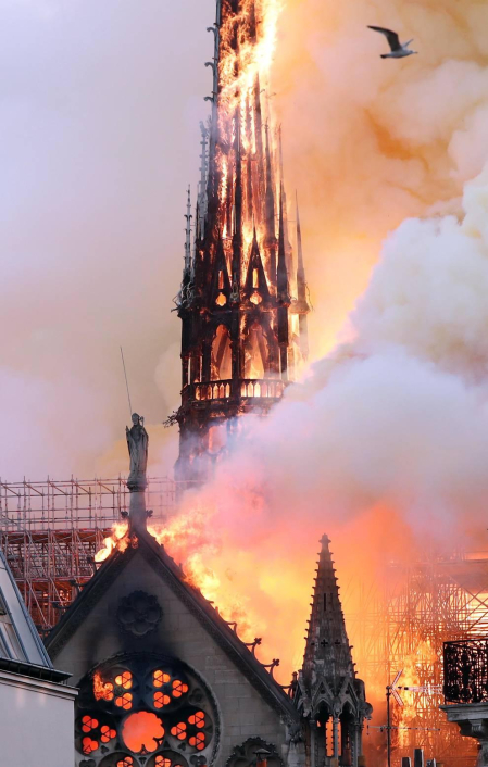 Imágenes del incendio en la catedral Notre Dame de París.