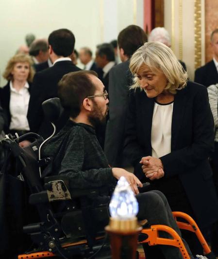 Fotos de la capilla ardiente de Alfredo Pérez Rubalcaba, celebrada este viernes en el Congreso de los Diputados