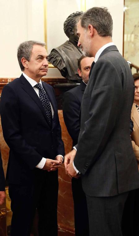Fotos de la capilla ardiente de Alfredo Pérez Rubalcaba, celebrada este viernes en el Congreso de los Diputados