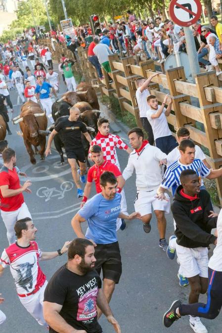 Todas las fotos del cuarto encierro de fiestas de Tudela 2019