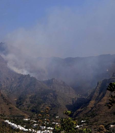 Zona afectada por el fuego de Gran Canaria