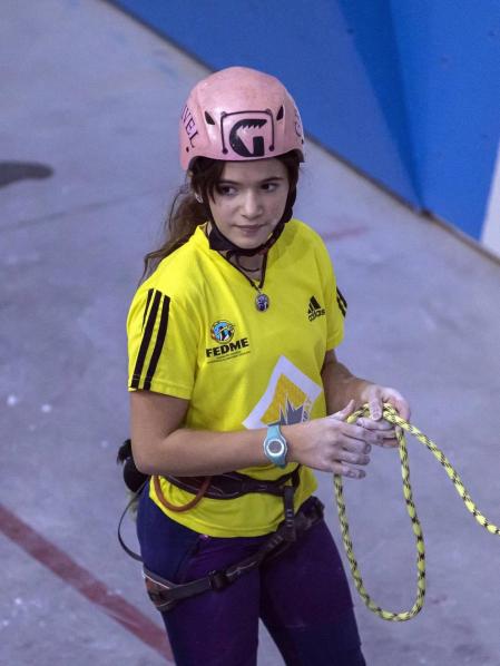 Pruebas de la competición disputadas este sábado en el Rocódromo de Berrioplano, que acogió las finales en la penúltima jornada de los Nacionales.
