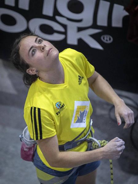 Pruebas de la competición disputadas este sábado en el Rocódromo de Berrioplano, que acogió las finales en la penúltima jornada de los Nacionales.