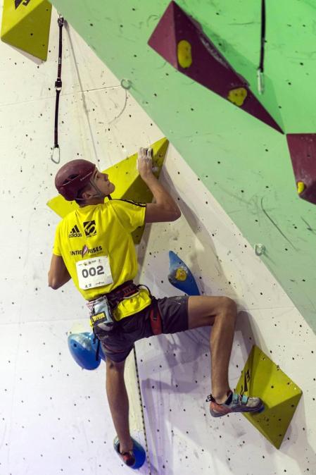 Pruebas de la competición disputadas este sábado en el Rocódromo de Berrioplano, que acogió las finales en la penúltima jornada de los Nacionales.