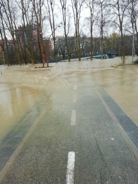 Fotos enviadas por los lectores de Diario de Navarra de las inundaciones de este viernes en Navarra.