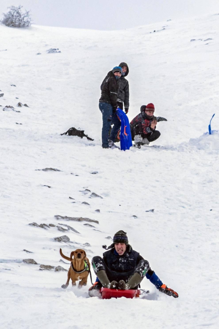 Nieve en el inicio de 2021 en Navarra. La nieve es la protagonista este 2 de enero en la Comunidad foral, que se encuentra en alerta amarilla