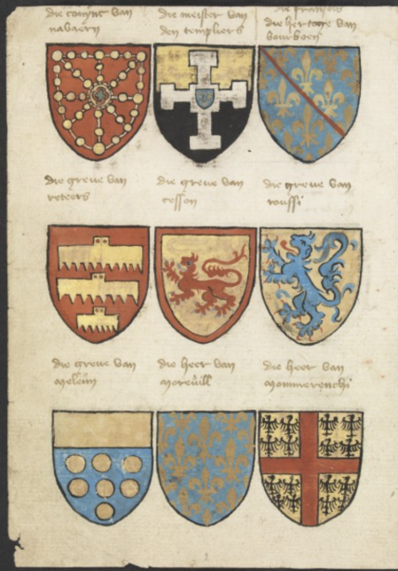 Galería de imágenes con escudos de algunas de las principales casas nobiliarias navarras