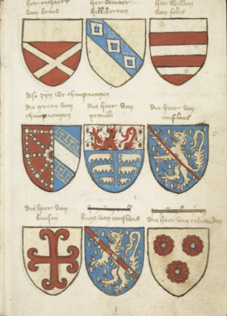 Galería de imágenes con escudos de algunas de las principales casas nobiliarias navarras