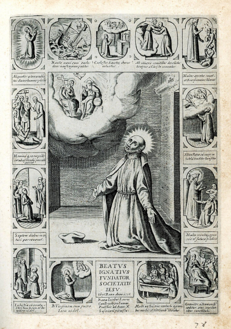 Grabado por Jabobus Laurus realizado en Roma, en 1600, antes de la beatificación del santo. Carmelitas Descalzas de San José de Pamplona