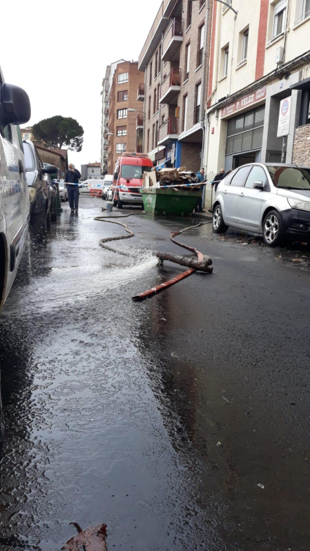 Burlada, el día después de la crecida