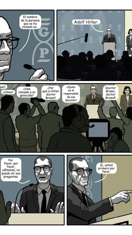 Una página del cómic 'A la tercera resucitó', de Abraham Martínez