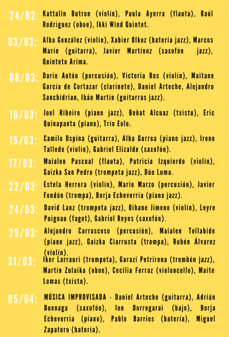 Programa del VII Ciclo de Jóvenes Intérpretes
