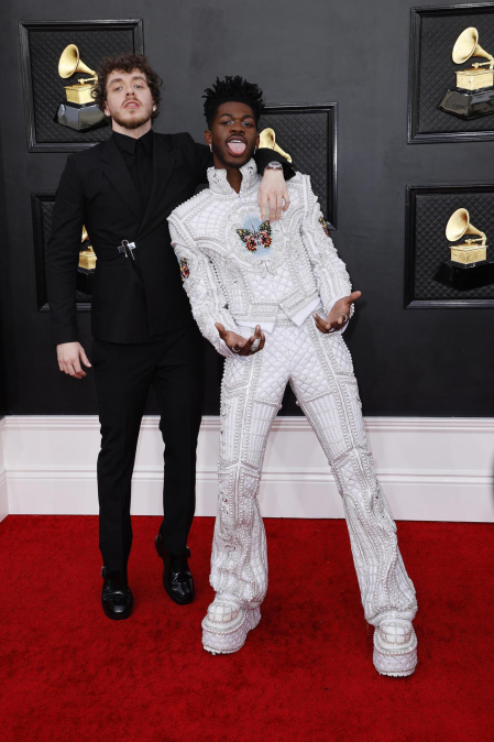 Asistentes a la gala de la 64 edición de los Premios Grammy.