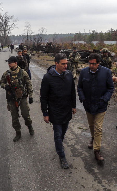 Pedro Sánchez, en Ucrania