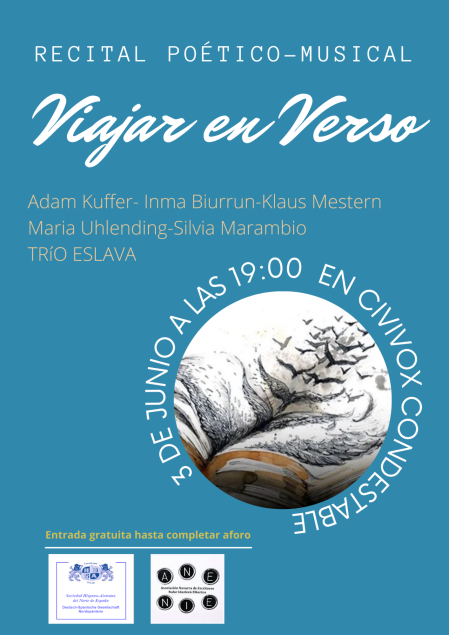 Cartel Viajar en verso