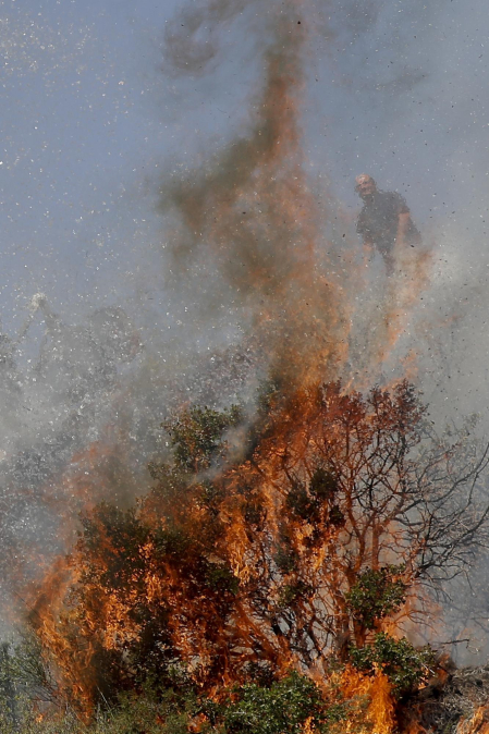 Incendio en San Martín de Unx.