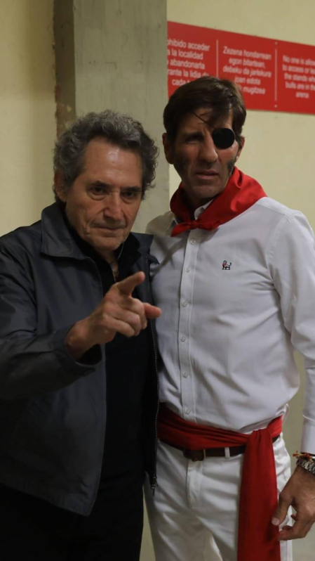 Miguel Ríos y Juan José Padilla, poco antes de salir al albero.