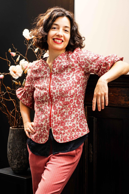 Naiara Mendioroz, en el estudio fotográfico de Laerke Nissen, en Ámsterdam.