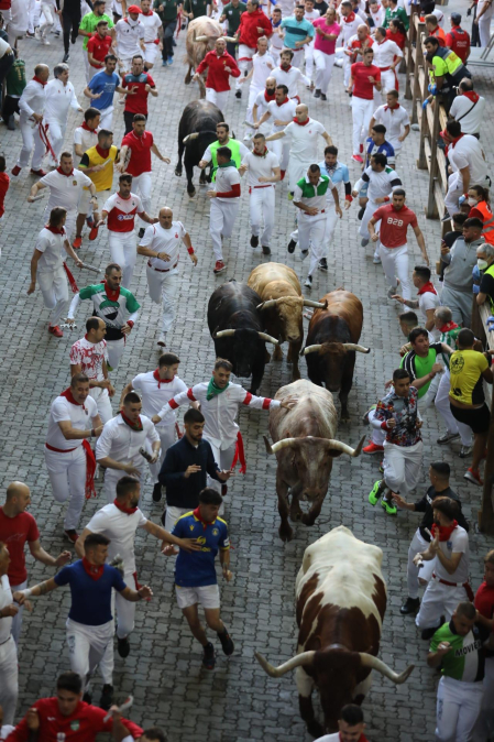 Encierro del 7 de julio 2022. Toros de Núñez del Cuvillo.