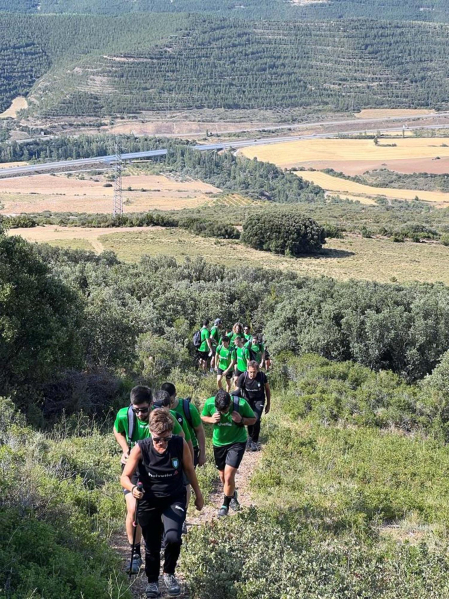 Jugadores de Anaitasuna en la Foz de Lumbier