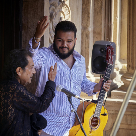 Una de las actuaciones este jueves de Flamenco en los Balcones, en el marco del Festival Flamenco On Fire 2022.
